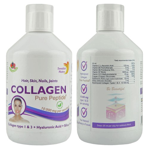 Rinder Kollagen Hydrolysat Peptide flüssig, 10.000 mg/Dosis - 500 ml